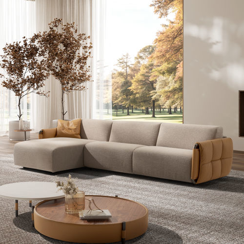 Modulsofa - Aurora - SARTORIS by MAXDIVANI - Bett / modern / Stoff