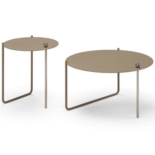 Moderner Couchtisch - NEO - SARTORIS by MAXDIVANI - Metall / Gestell aus Metall / rund