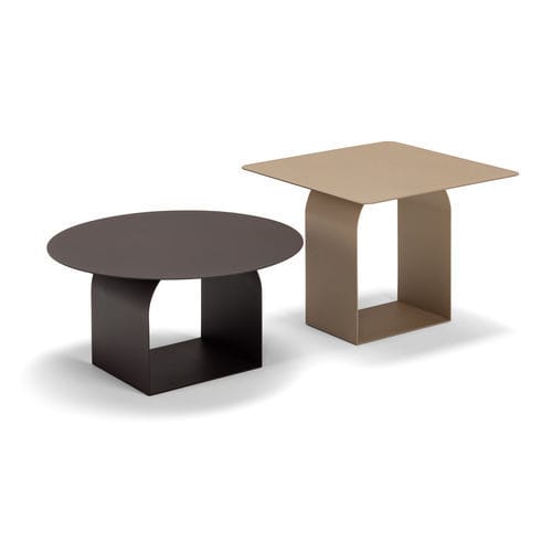 Design-Couchtisch - SAX - SARTORIS by MAXDIVANI - Metall / Gestell aus Metall / rund