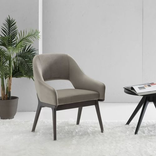 Moderner Sessel - OSLO - TM Leader Contract - Stoff / Holz / grün