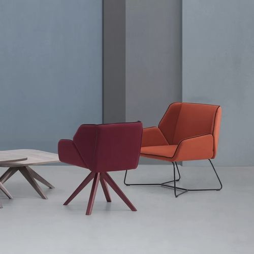 Moderner Stuhl - NIRA - TM Leader Contract - für den Innenraum / Stoff / Holz
