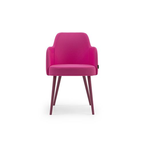 Moderner Sessel - TULIP - TM Leader Contract - Stoff / Holz / rosa