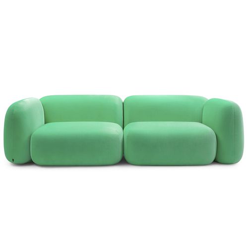 Sofa / organisches Design - PEBBLE - TM Leader Contract - Stoff / mit Armlehnen / grün