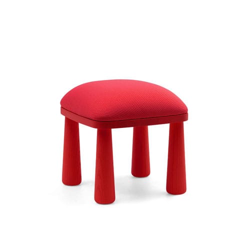 Moderner Hocker - FUNGI - TM Leader Contract - Stoff / Gestell aus Holz / rund