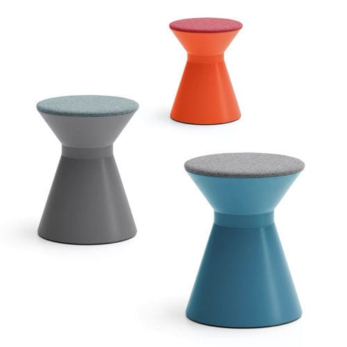 Moderner Hocker - NUN - TM Leader Contract - Stoff / Massivholz / MDF