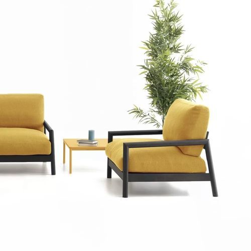 Moderner Sessel - EVAN - TM Leader Contract - Stoff / Holz / mit Kissen