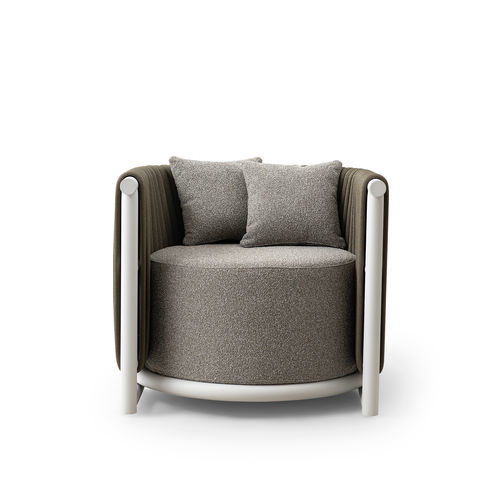 Moderner Sessel - PLEC - TM Leader Contract - Stoff / lackiertes Aluminium / Polster