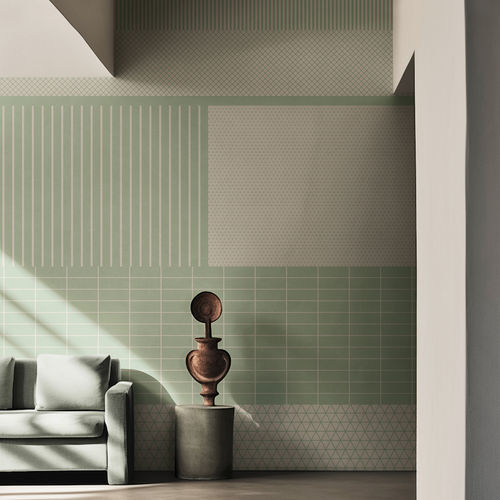 Moderne Tapete - Trame - SPAGHETTIWALL - Zellulosefaser / Vlies / Streifenmuster