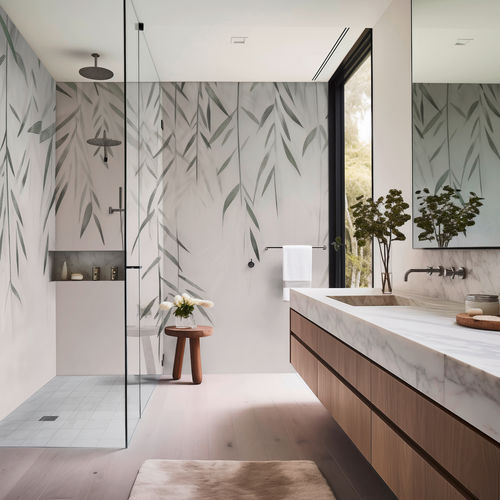 Moderne Tapete - Willow - SPAGHETTIWALL - Zellulosefaser / Vlies / Naturmotiv