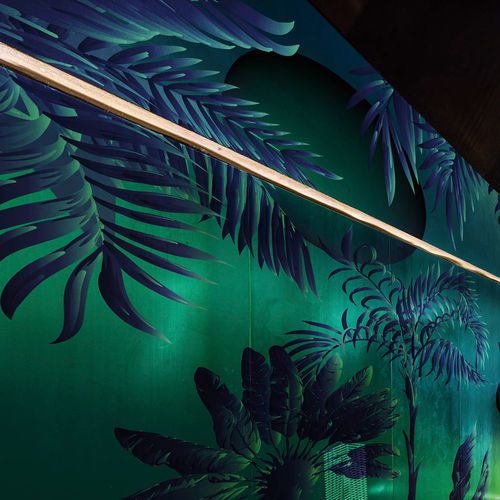 Moderne Tapete - Space Jungle - SPAGHETTIWALL - Zellulosefaser / Vlies / Naturmotiv