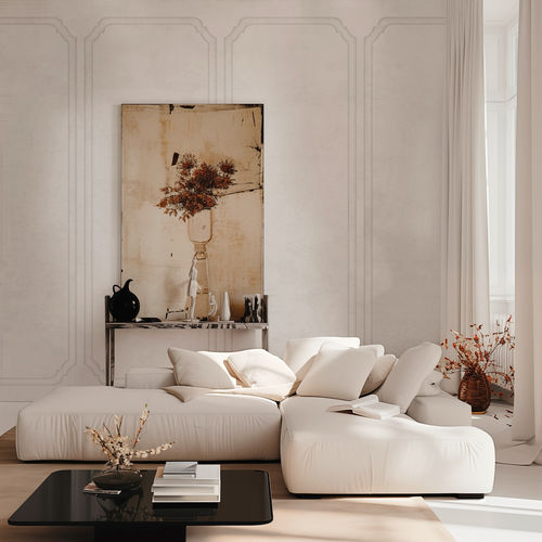 Moderne Tapete - Villas : WPN 2407a - SPAGHETTIWALL - Vlies / Motiv / grau