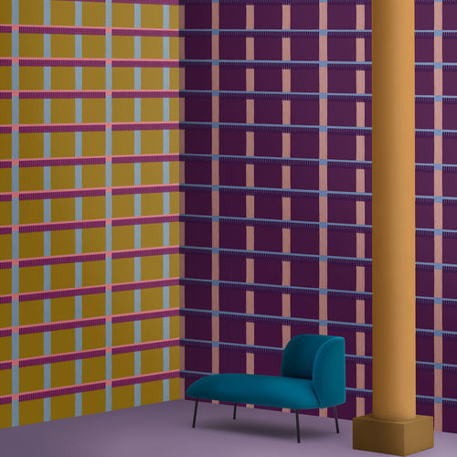 Moderne Tapete - Motus 7 - SPAGHETTIWALL - Zellulosefaser / Vlies / Karomuster