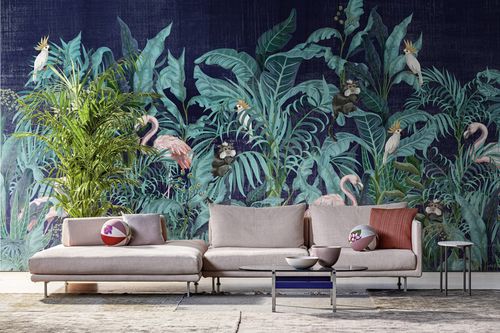 Moderne Tapete - Hidden Fauna - SPAGHETTIWALL - Zellulosefaser / Vlies / Naturmotiv