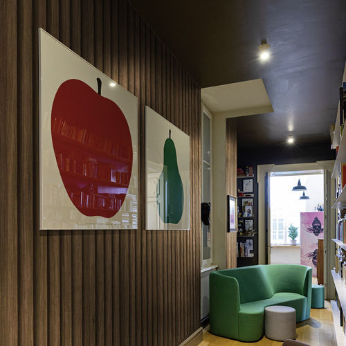 Moderne Tapete - Woodnut - SPAGHETTIWALL - Streifenmuster / Holzoptik / braun