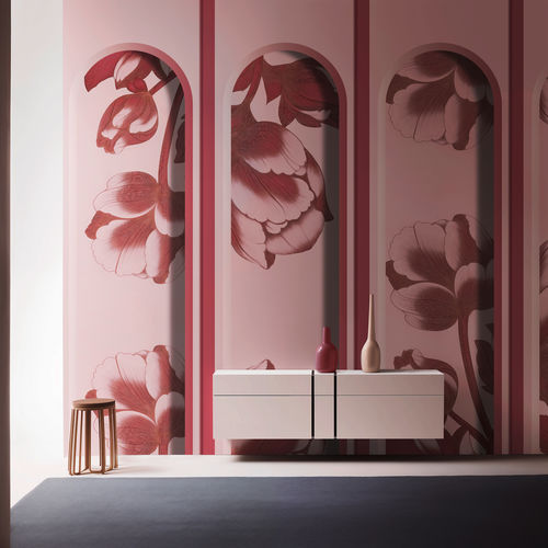 Moderne Tapete - Archinfiore - SPAGHETTIWALL - Zellulosefaser / Vlies / Blumenmotiv