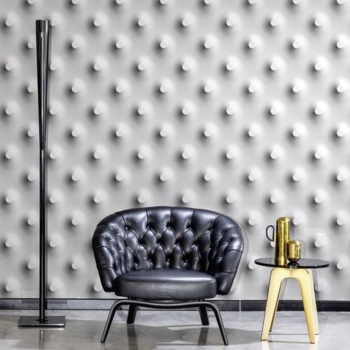 Moderne Tapete - Dot Relief II - SPAGHETTIWALL - einfarbig / Motiv / 3D-Effekt