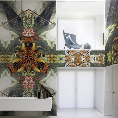 Moderne Tapete - Albedo Avium - SPAGHETTIWALL - Zellulosefaser / Vlies / Blumenmotiv