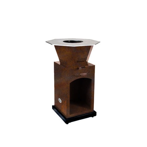 Garten-Feuerstelle / Holz - Léon 700 - FBC-TONTON GLOUTON - Holzkohle / Cortenstahl / andere Formen