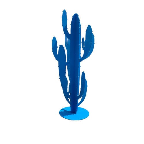 Cortenstahl-Skulptur - Cactus - FBC-TONTON GLOUTON - für Außenbereich / bodenstehend / blau