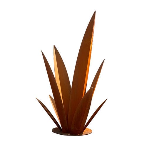Cortenstahl-Skulptur - Feuille Agave - FBC-TONTON GLOUTON - Garten / bodenstehend / kupferfarben