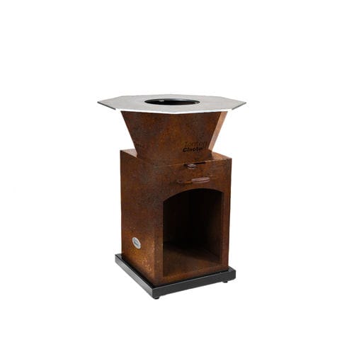Garten-Feuerstelle / Holz - Léon 800 - FBC-TONTON GLOUTON - Holzkohle / Cortenstahl / andere Formen