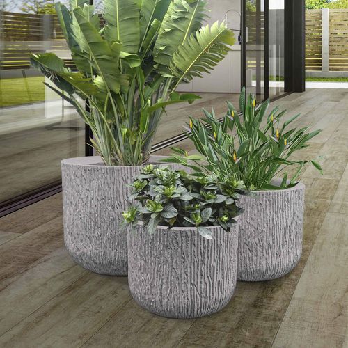 Glasfaser-Pflanzkübel - RCW-4002 - Guangdong Ronglin New Material technology .Co.,Ltd - Beton / rund / maßgefertigt