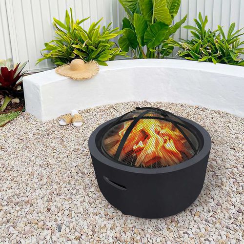 Garten-Feuerstelle / Holz - HLT-1003 - Guangdong Ronglin New Material technology .Co.,Ltd - Metall / Beton / rund