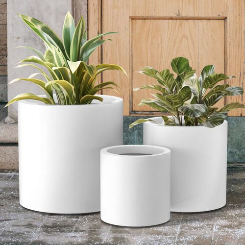 Glasfaser-Pflanzkübel - RC-1005 - Guangdong Ronglin New Material technology .Co.,Ltd - Beton / rund / maßgefertigt