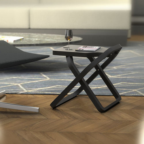 Moderner Hocker - MADE INFINE - Sperrholz / Gestell aus Furnierholz / mit Kufengestell