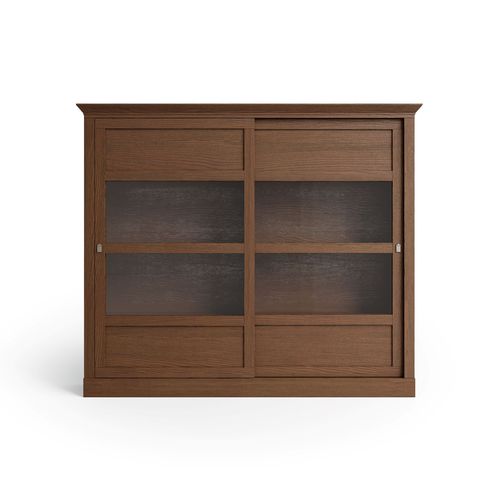Moderne Vitrine - 7481 Gloria - Bordini arredamenti - Glas / Esche / Massivholz