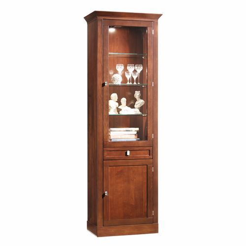 Klassische Vitrine - 7411 Sophia - Bordini arredamenti - Glas / Kirschbaum / Massivholz
