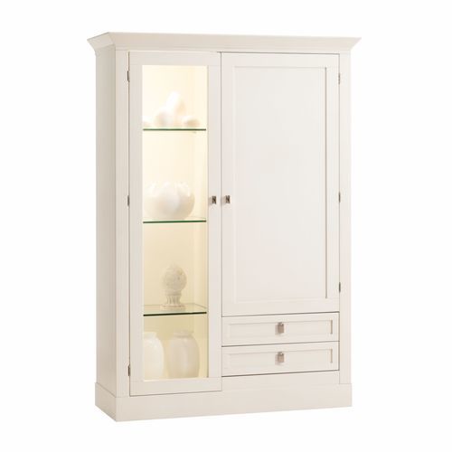 Traditioneller Vitrinenschrank - 7410 Sophia - Bordini arredamenti - selbsttragend / Kirschbaum / Glas
