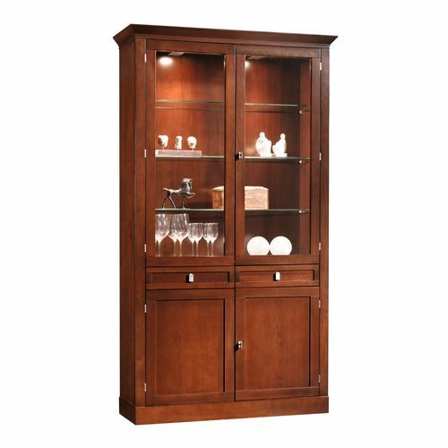 Klassische Vitrine - 7413 Sophia - Bordini arredamenti - Glas / Kirschbaum / Massivholz