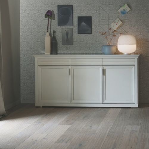 Klassisches Sideboard - 7231 Luna - Bordini arredamenti - Holzfurnier / Kirschbaum / lackiertes Glas