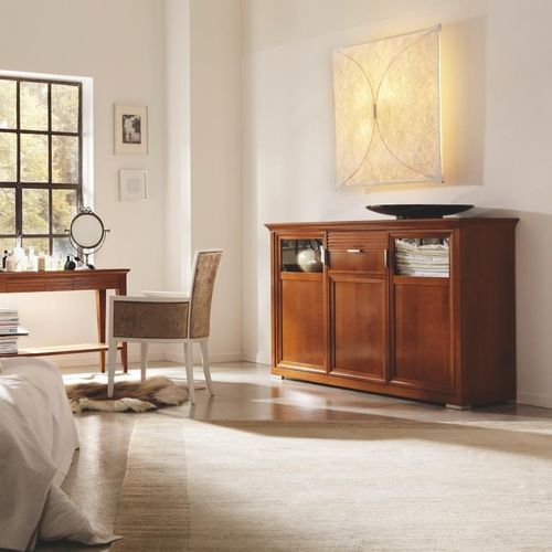 Wandmontiertes Sideboard - 7232 Luna - Bordini arredamenti - klassisch / Holzfurnier / Kirschbaum