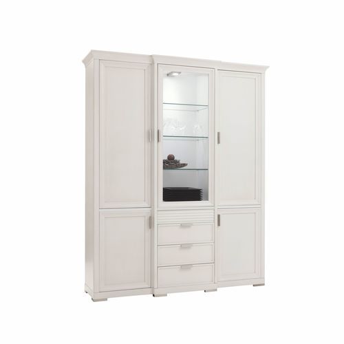Klassischer Geschirrschrank - 7240 Luna  - Bordini arredamenti - Kirschbaum / Glas / Holzfurnier