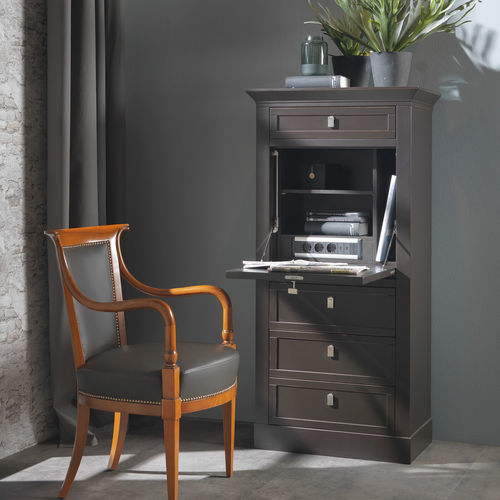 Klassischer Sekretär - 6405 Sophia - Bordini arredamenti - Holzfurnier / Kirschbaum / mit Regal
