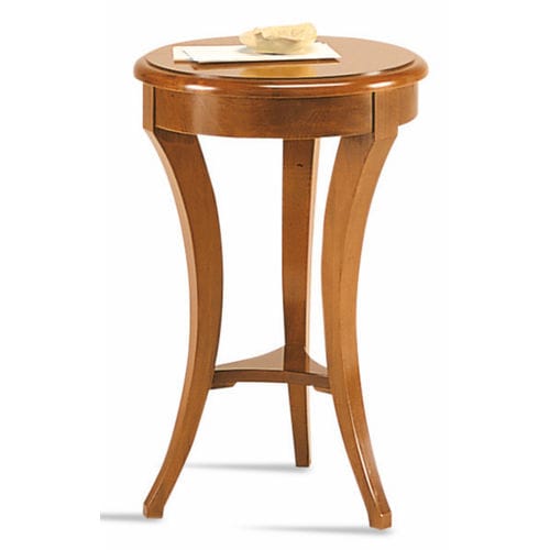 Klassischer Lampentisch - H3626 Frieda - Bordini arredamenti - Kirschbaum / Gestell aus Holz / rund