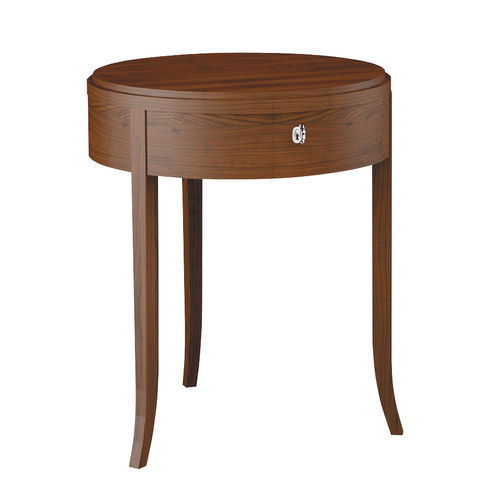 Klassischer Nachttisch - H5010 Colorado - Bordini arredamenti - Holz / Gestell aus Holz / rund