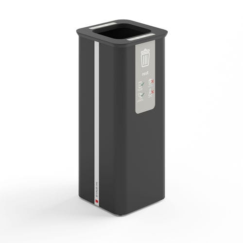 Abfallbehälter / pulverbeschichteter Stahl - Globular 60×1 - BINBINgroup - Bambus / für den Innenraum / System