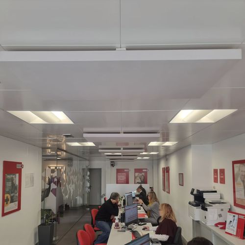 Akustikplatte für Decke - PUBLIC SERVICE - Smartfox - Holz / Stoff / rechteckig