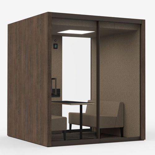 POD-Büro / Akustik - VETROSPACE M+ - VETROSPACE - mit integrierter Beleuchtung / modulierbar / maßgefertigt