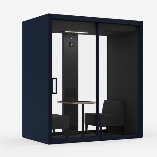 POD-Büro / Akustik - VETROSPACE M - VETROSPACE - mit integrierter Beleuchtung / modulierbar / maßgefertigt