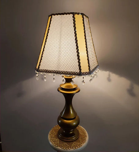 Tischlampe - Sydney 01 - DelightLamps - Stoff / Holz / viktorianischer Stil