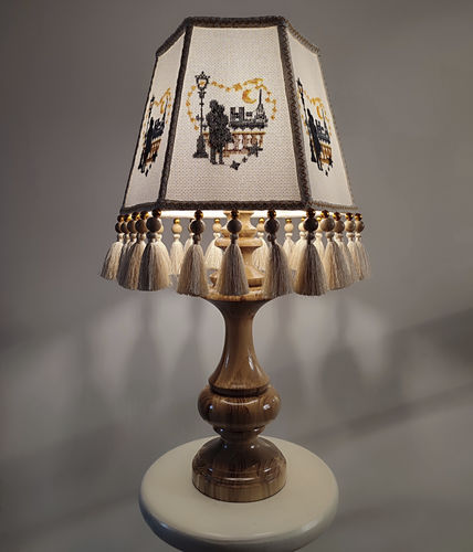 Tischlampe - New Jersey 03 - DelightLamps - Stoff / lackiertes Holz / klassisch