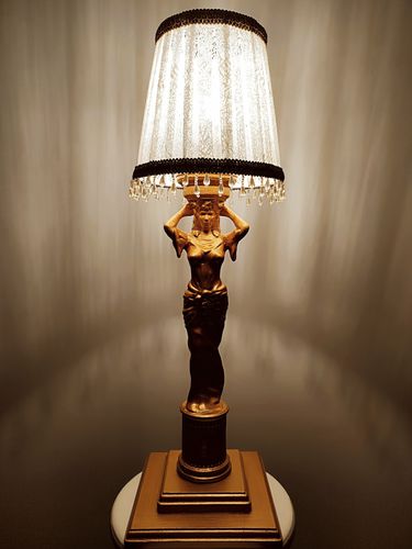 Tischlampe - Monte Carlo 03 - DelightLamps - Stoff / Holz / Vintage
