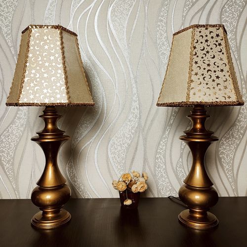 Tischlampe - Rome 01 - DelightLamps - Stoff / Holz / klassisch