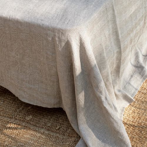 Leinen-Bettlaken - HERRINGBONE TOP - dELENZO LINEN FROM EUROPE S.L - atmungsaktiv / waschbar