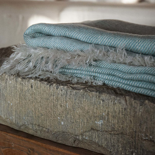 Leinenplaid - RABIT MINT - dELENZO LINEN FROM EUROPE S.L