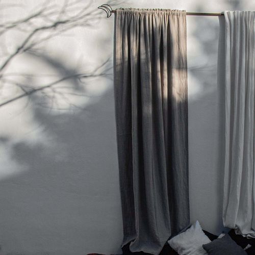 Faltenvorhang - MARRAKECH - dELENZO LINEN FROM EUROPE S.L - vertikal / einfarbig / Leinen